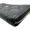 シャネル CHANEL クラシックジップカードケース AP3179 ブラック ゴールド金具 キャビアスキン レディース カードケース