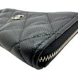 シャネル CHANEL クラシックジップカードケース AP3179 ブラック ゴールド金具 キャビアスキン レディース カードケース