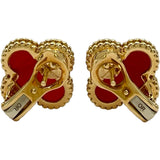ヴァンクリーフ＆アーペル Van Cleef & Arpels ヴィンテージアルハンブラピアス ピンクゴールド Au750 カーネリアン ジュエリー