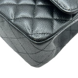 シャネル CHANEL マトラッセ25 A01112 31番台 ブラック シルバー金具 キャビアスキン レディース ショルダーバッグ