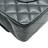 シャネル CHANEL マトラッセ25 A01112 31番台 ブラック シルバー金具 キャビアスキン レディース ショルダーバッグ