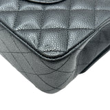シャネル CHANEL マトラッセ25 A01112 31番台 ブラック シルバー金具 キャビアスキン レディース ショルダーバッグ