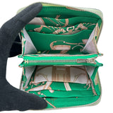 エルメス HERMES アザップシルクイン コンパクト U刻印 ヴェールフィズ シルバー金具 エプソン レディース 二つ折り財布