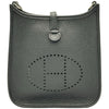 エルメス HERMES エヴリンTPM W刻印 ブラック シルバー金具 トリヨン レディース ショルダーバッグ