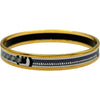 エルメス HERMES エマイユPM ブラック/ホワイト ゴールド金具 七宝焼き/メタル アクセサリー