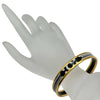 エルメス HERMES エマイユPM ブラック/ホワイト ゴールド金具 七宝焼き/メタル アクセサリー