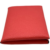 エルメス HERMES カルヴィ ヴェルソ U刻印 ローズテキサス/キューイブル シルバー金具 シェーブル レディース カードケース