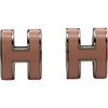 エルメス HERMES ポップHミニピアス ローズドラジェ シルバー金具 エナメル・メタル アクセサリー