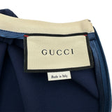 グッチ GUCCI タイガーボタン半袖ワンピース 526978 ネイビー レーヨン レディース ワンピース