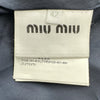 ミュウミュウ miu miu ロゴ刺繍カットオフコットンジャケット ML1063 ネイビー コットン レディース その他アウター