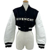 ジバンシィ GIVENCHY クロップドレザー切替バーシティジャケット BW00JU611V ブラック ウール レディース その他アウター