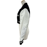 ジバンシィ GIVENCHY クロップドレザー切替バーシティジャケット BW00JU611V ブラック ウール レディース その他アウター