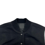 ジバンシィ GIVENCHY クロップドレザー切替バーシティジャケット BW00JU611V ブラック ウール レディース その他アウター
