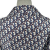 クリスチャン・ディオール Christian Dior オブリーク総柄オープンカラー半袖シャツ 113C519A4751 ブルー シルク メンズ 半袖シャツ