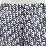 クリスチャン・ディオール Christian Dior オブリーク総柄シルクハーフパンツ 013C121A4751 ブルー シルク メンズ その他ボトムス
