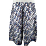 クリスチャン・ディオール Christian Dior オブリーク総柄シルクハーフパンツ 013C121A4751 ブルー シルク メンズ その他ボトムス