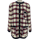 グッチ GUCCI GGボタンノーカラーツイードコート 660820 アイボリー ナイロン レディース その他アウター