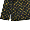 ルイ・ヴィトン LOUIS VUITTON モノグラムイディールウールシルクミニスカート FHSK08 ブラウン ウール レディース ミニスカート