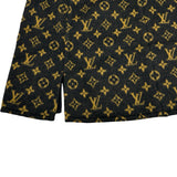 ルイ・ヴィトン LOUIS VUITTON モノグラムイディールウールシルクミニスカート FHSK08 ブラウン ウール レディース ミニスカート