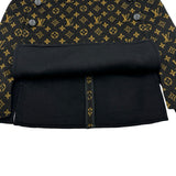 ルイ・ヴィトン LOUIS VUITTON モノグラムイディールウールシルクミニスカート FHSK08 ブラウン ウール レディース ミニスカート