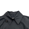 モンクレール MONCLER EBIHENS プリーツロングトレンチコート ブラック コットン レディース トレンチコート
