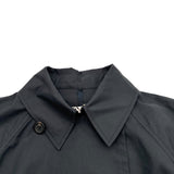 モンクレール MONCLER EBIHENS プリーツロングトレンチコート ブラック コットン レディース トレンチコート