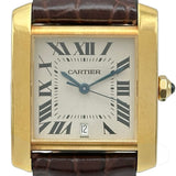 カルティエ Cartier タンクフランセーズ LM W5000156 アイボリー ゴールド 自動巻き メンズ 腕時計