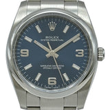 ロレックス ROLEX オイスターパーペチュアル34 114200 ブルー ステンレススチール 自動巻き レディース 腕時計