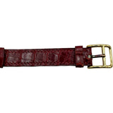 エルメス HERMES ケリーウォッチ KE1.201 ワインレッド 金メッキ クオーツ レディース 腕時計