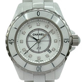 シャネル CHANEL J12 33MM H1628 ホワイト セラミック クオーツ レディース 腕時計