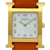 エルメス HERMES Hウォッチ HH1.501 ホワイト ゴールドプレーテッド/ステンレススチール クオーツ ユニセックス 腕時計