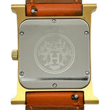 エルメス HERMES Hウォッチ HH1.501 ホワイト ゴールドプレーテッド/ステンレススチール クオーツ ユニセックス 腕時計
