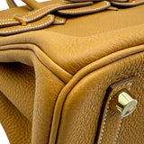 エルメス HERMES バーキン25 W刻印 ナチュラルサブレ ゴールド金具 トゴ レディース ハンドバッグ