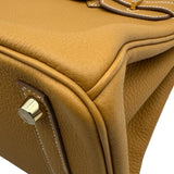 エルメス HERMES バーキン25 W刻印 ナチュラルサブレ ゴールド金具 トゴ レディース ハンドバッグ
