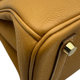 エルメス HERMES バーキン25 W刻印 ナチュラルサブレ ゴールド金具 トゴ レディース ハンドバッグ