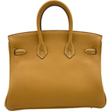 エルメス HERMES バーキン25 W刻印 ナチュラルサブレ ゴールド金具 トゴ レディース ハンドバッグ