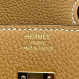 エルメス HERMES バーキン25 W刻印 ナチュラルサブレ ゴールド金具 トゴ レディース ハンドバッグ