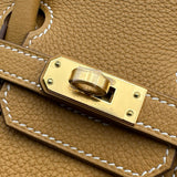 エルメス HERMES バーキン25 W刻印 ナチュラルサブレ ゴールド金具 トゴ レディース ハンドバッグ