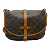 ルイ・ヴィトン LOUIS VUITTON ソミュール30 M42256 ブラウン モノグラム/レザー レディース ショルダーバッグ