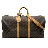 ルイ・ヴィトン LOUIS VUITTON キーポル・バンドリエール55 M41414 ブラウン モノグラム/レザー メンズ ボストンバッグ
