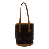 ルイ・ヴィトン LOUIS VUITTON バケットPM M42238 ブラウン モノグラム/レザー レディース トートバッグ