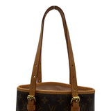 ルイ・ヴィトン LOUIS VUITTON バケットPM M42238 ブラウン モノグラム/レザー レディース トートバッグ