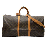 ルイ・ヴィトン LOUIS VUITTON キーポル・バンドリエール60 M41412 ブラウン モノグラム/レザー メンズ ボストンバッグ