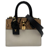 ルイ・ヴィトン LOUIS VUITTON シティスティーマーMINI N95975 アイボリー/ブラウン パイソン/カーフスキン レディース ショルダーバッグ