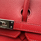 エルメス HERMES バーキン25 □J刻印 ルージュガランス シルバー金具 トゴ レディース ハンドバッグ