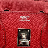 エルメス HERMES バーキン25 □J刻印 ルージュガランス シルバー金具 トゴ レディース ハンドバッグ