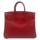 エルメス HERMES バーキン25 □J刻印 ルージュガランス シルバー金具 トゴ レディース ハンドバッグ