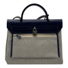 エルメス HERMES エールバッグジップPM Z刻 エクリュ/ブルーサフィール シルバー金具 トワル/ハンター レディース ショルダーバッグ