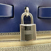 エルメス HERMES エールバッグジップPM Z刻 エクリュ/ブルーサフィール シルバー金具 トワル/ハンター レディース ショルダーバッグ