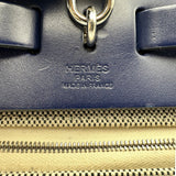 エルメス HERMES エールバッグジップPM Z刻 エクリュ/ブルーサフィール シルバー金具 トワル/ハンター レディース ショルダーバッグ
